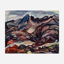 William C. Meyer, Rocks and Sea, oil on Masonite