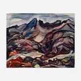 William C. Meyer, Rocks and Sea, oil on Masonite