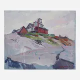 Abraham Bogdanove, Manana Coast Guard Station, Monhegan Island, oil on board
