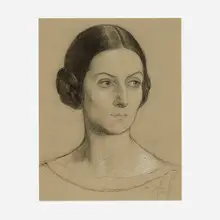 Boris Solotareff, Portrait of a Woman, graphite and pastel on paper