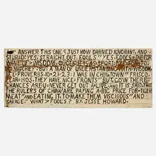 Jesse Howard, Answer This One, paint and pencil on plywood
