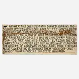 Jesse Howard, Answer This One, paint and pencil on plywood
