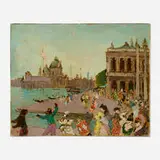 Dietz Edzard, Fête à Venise, oil on canvas