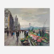 Édouard Cortès, Quai aux fleurs, c. 1955-1960, oil on canvas