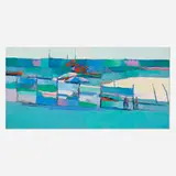 Nicola Simbari, Untitled (Abstract Beach Landscape with Figures)