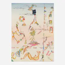 Richard C. Hagerty, Chac-Mool, 1980, watercolor on paper