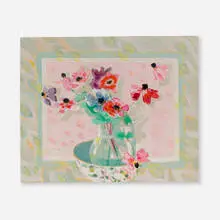 Hobson Pittman, Untitled (Flowers in Bowl), oil on canvas