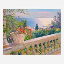 Pierre Bittar, Le lever du soleil sur la Méditerranée, c. 1996, oil on canvas