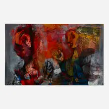 Georgi Daskaloff, Dialogue, oil on canvas