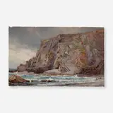 William Trost Richards, Near Bude Haven, Cornwall, oil on wood panel