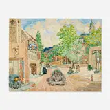 Emil Armin, Untitled (Santa Fe Scene), 1933, watercolor on paper