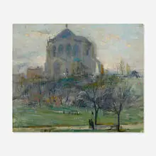 Guy Carleton Wiggins, Cathedral of St. John the Divine, New York, c. 1913, oil on canvas