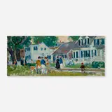 Gifford Beal, Street Scene, oil on canvas