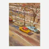 Louis Bouché, Snow, Fifth Avenue, oil on canvas
