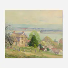 Frank Nuderscher, Clarksville, 1929, oil on board