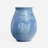 Henrietta Bailey for Newcomb College Pottery, Scenic vase with live oaks, Spanish moss and shrubs