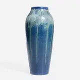 Tall transitional vase with coneflowers by May Sydnor Morel for Newcomb College Pottery, sold Jan 2024
