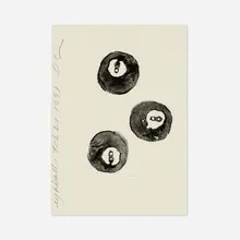 eightballs by Donald Sultan, 1997, watercolor on paper, sold Feb 2025