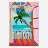 John Matos, Window View San Juan, PR, 2003, acrylic and spray paint on canvas