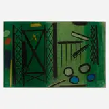 Carl Holty, Signal Lights, pastel on paper laid to board