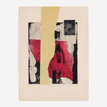 The Vertical Cloud II by Louise Nevelson, 1977, etching and aquatint in colors with collage, sold Feb 2025