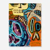 Alex Becerra, Skull Pile IV, 2021, oil on canvas