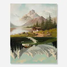 Compositions by Marjolein Knottenbelt, 2021, oil on canvas, sold Feb 2025