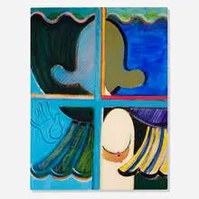 Untitled by Cindy Ji Hye Kim, 2017, oil and acrylic on panel, sold Feb 2025