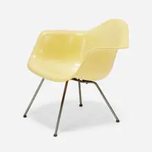 Charles and Ray Eames, DAX, 1950, molded fiberglass, zinc-plated steel, rubber