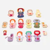Marilyn Neuhart, Nativity Crèche dolls, set of sixteen, c. 1966, cotton, wool, linen, silk
