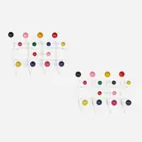 Charles and Ray Eames, Hang-It-All, pair, enameled steel, lacquered wood