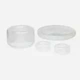 Charles Pfister, Collection of vessels, c. 1975, glass