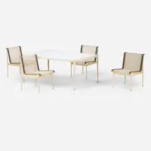 Richard Schultz, 1966 dining set, enameled aluminum, enameled steel, nylon, vinyl