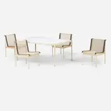 Richard Schultz, 1966 dining set, enameled aluminum, enameled steel, nylon, vinyl