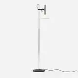 Robert Sonneman, Floor lamp, model BGM10, c. 1965, chrome-plated and powder-coated steel, enameled aluminum