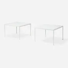 Richard Schultz, Patio dining tables model 3426, pair, 1966, enameled aluminum