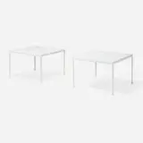 Richard Schultz, Patio dining tables model 3426, pair, 1966, enameled aluminum