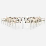 Richard Schultz, 1966 armchairs, set of twelve, enameled aluminum, nylon, vinyl