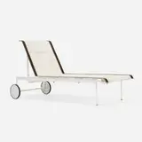 Richard Schultz, 1966 chaise lounge, enameled aluminum, nylon, vinyl, rubber