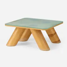 Ali Tayar, Unique Elephant coffee table, 2001, frosted glass, birch plywood