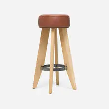 Ali Tayar, Barstool from Pop Pub, New York, 2011, vinyl upholstery, oak, iron