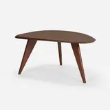 Coffee table by Snyder's Furniture, c. 1955, walnut, sold Feb 2025