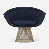 Warren Platner, Lounge chair, chrome-plated steel, upholstery