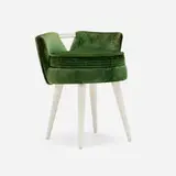 Paul Theodore Frankl, Vanity swivel stool, c. 1955, upholstery, painted wood