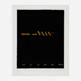 Adja Yunkers, Chant d'un oiseau solitaire, 1974, screenprint in colors