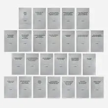 Ex Libris bookplates, set of twenty-five by Jenny Holzer, 1992, offset print, archival box, sold Dec 2024