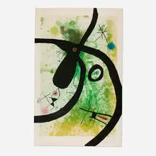 Joan Miró, Le Chasseur de Pieuvres, 1969, etching, aquatint and carborundum in colors on Arches