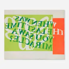 green up by Corita Kent, 1966, screenprint in colors, sold Dec 2024