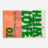 with love to the everyday miracle by Corita Kent, 1967, screenprint in colors, sold Dec 2024