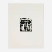 Big Drip by Pat Steir, 1991, soft-ground etching, aquatint reversal, sold Dec 2024